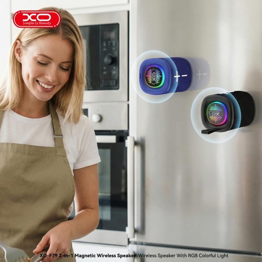 XO F79 magnetski RGB prijenosni Bluetooth zvučnik (Crna)