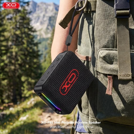 XO F85 Boombox RGB prijenosni Bluetooth zvučnik USB/TF s čitačem kartica (Crna)