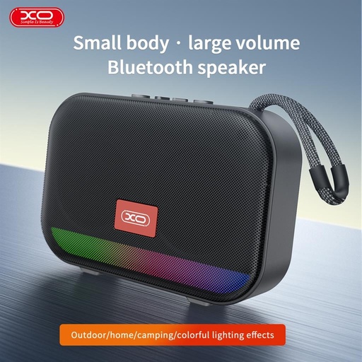 XO F66 svjetleći prijenosni Bluetooth zvučnik (Crna)