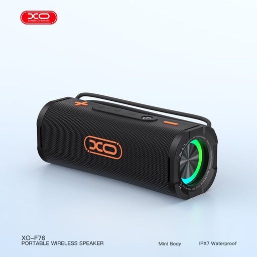 XO F76 prijenosni dinamikus RGB bežični zvučnik (Crna)