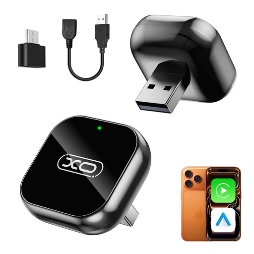 XO CZ026 mini CarPlay zrcaljenje zaslona auto adapter (Crna)