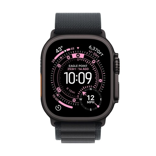 Apple Watch Ultra 3 pametni sat 49mm (Crna titanij futrola, crna M-es alpesi traka) (MF0V4)