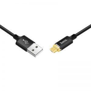 Hoco U28 1M magnetski microUSB kabel (magnetski nastavak punjača), crna