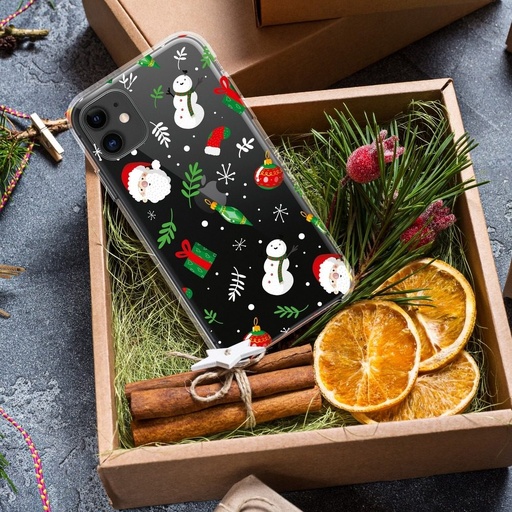 Apple iPhone 11 Winter silikonski zaštitna maskica (Christmas Mix (Proziran))