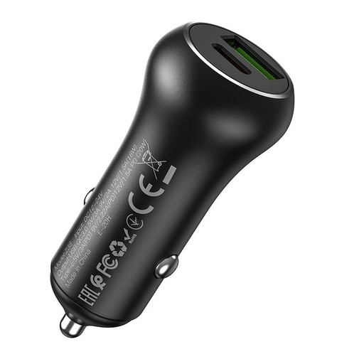 Hoco Z38 auto brzi punjač (PD + QC punjenje), QC 3.0, 38W, crna