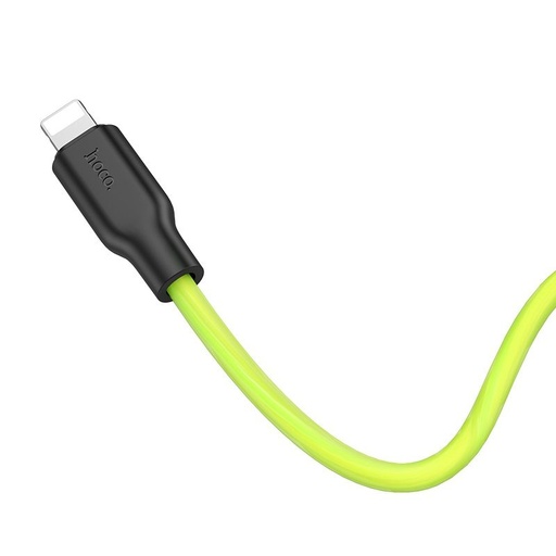 Hoco X21 Plus lightning kabel, fluorescentan, 1M, 2.4A, silikonski, zelena