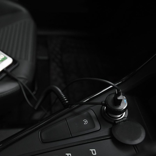 Hoco Z21A Ascender single-port car charger with cable lightning Crna