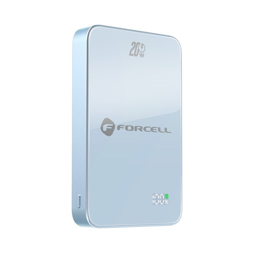 Forcell F-Energy SuperSlim F10K8 MagSafe 15W powerbank / powerbank (Plava) - 10000 mAh