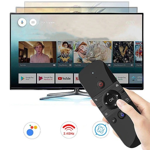W1 QWERTY daljinski upravljač SMART TV-hez, bežični tipkovnica za pametni televizor 3in1, crna