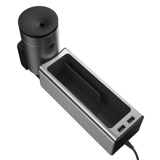 Baseus CRCWH-A0S , auto naslon za ruku spremnik s držačem za čašu 2xUSB s priključkom srebrna, 2A, srebrna
