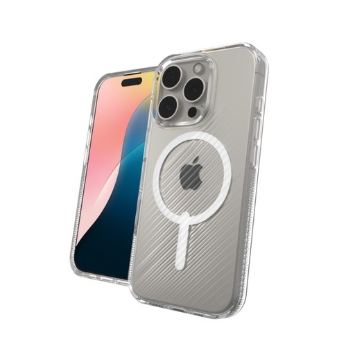 Apple iPhone 16 Pro ZAGG Luxe Snap MagSafe silikonski zaštitna maskica (Proziran)