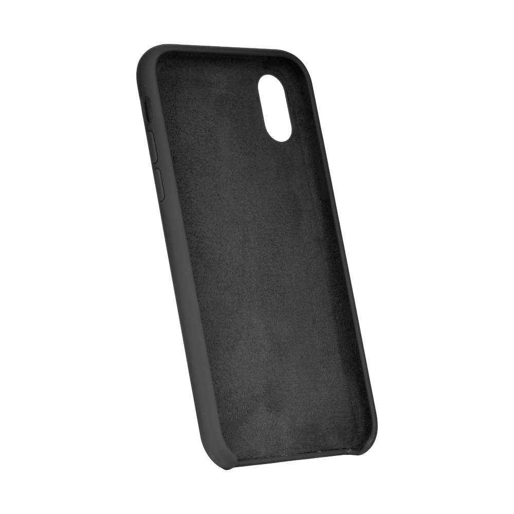Apple iPhone 7 / iPhone 8 / iPhone SE 2020 / iPhone SE 2022 silicone hátlap tok logo kivágással (Fekete)