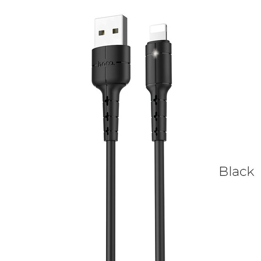 Hoco X30 lightning kabel, LED indikator stanja, 2A, 1,2m, crna