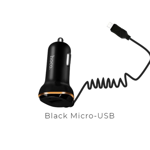 Hoco Z14 Single port with micro cable car charger, Crna