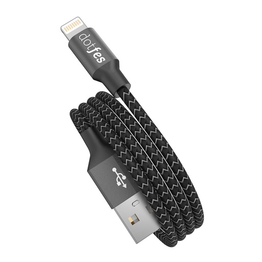 Dotfes A06 tkanina lightning kabel, crna