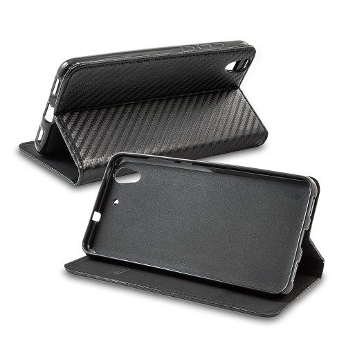 Apple iPhone 7 / iPhone 8 / iPhone SE 2020 / iPhone SE 2022 smart carbon magnetski preklopna futrola (Crna)