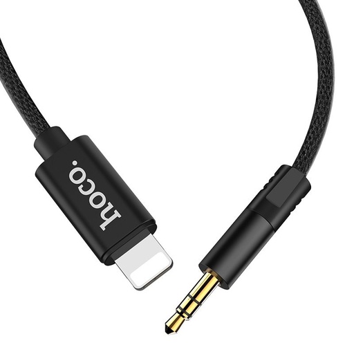 Hoco UPA13 AUX lightning kabel, crna