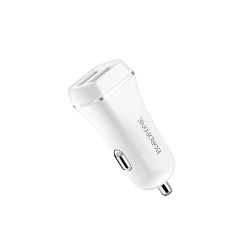 Borofone BZ2 auto punjač (2xUSB port), 5V 2,4A, bijela