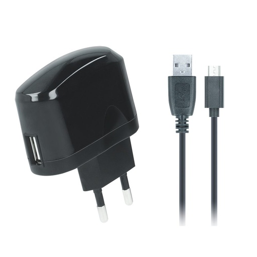 mrežni punjač (microUSB kabel), 2A, crna