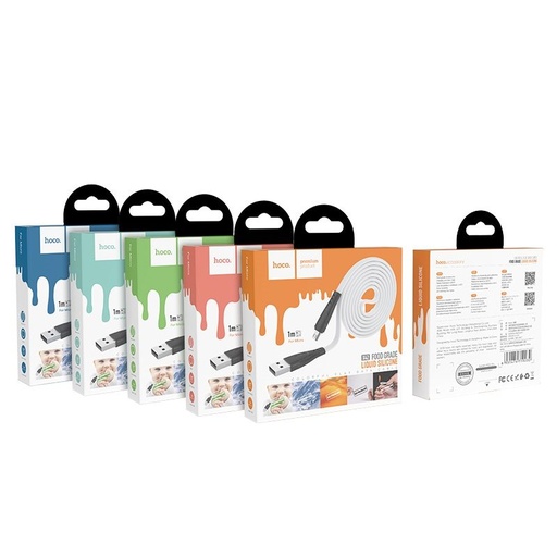 Hoco X42 microUSB kabel, silikonski, 1m, zelena