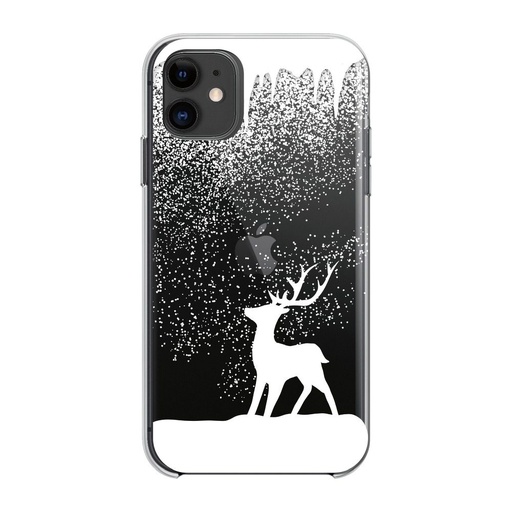 Apple iPhone 11 Winter silikonski zaštitna maskica (Reindeer (Proziran))