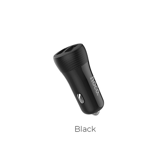 Hoco Z21 auto punjač (2xUSB port), LED indikator stanja, 5V 2,4A, crna