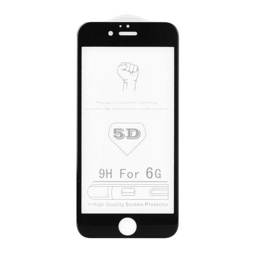 Apple iPhone 7/8/SE 2020/ SE 2022 5D Fleksibilan zaštitno staklo potpuni za zaslon, proziran (crna okvir)