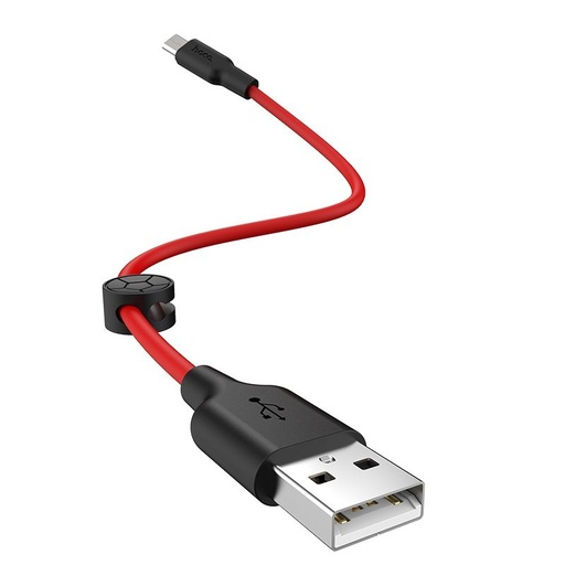 Hoco X21 Plus microUSB kabel, 3A, 0.25M, crna - crvena