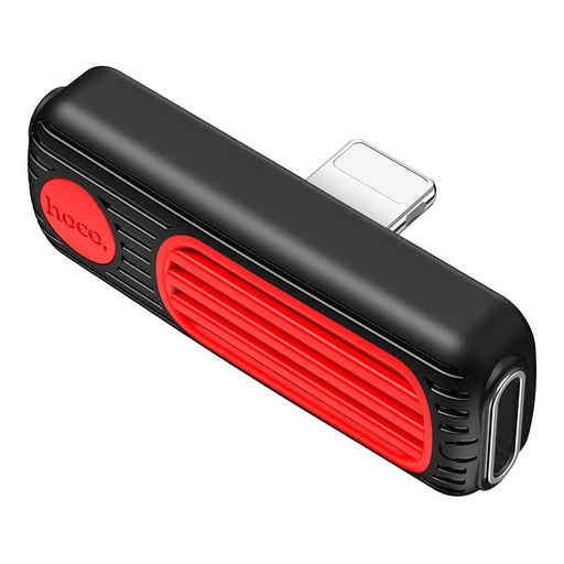 Hoco LS29 lightning razdjelnik (lightning audio+lightning punjač port), 2A, crna