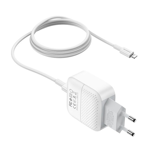 Borofone BA46A mrežni brzi punjač (QC + PD priključak), PD lightning kabel, QC 3.0 max 18W, bijela