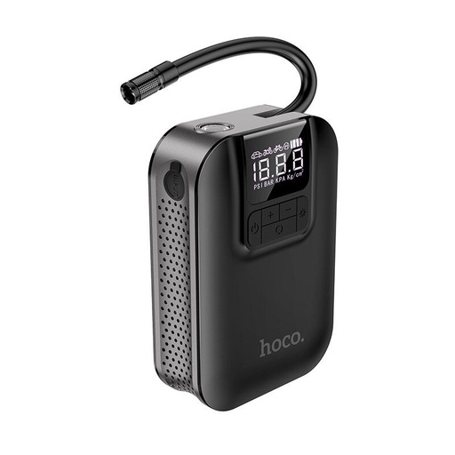 Hoco S53 prijenosni elektromos pumpa, LED svjetiljka, 2500mAh baterija, crna