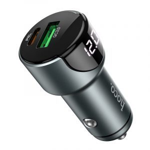 Hoco Z42 auto brzi punjač (PD + QC punjenje), QC3.0 18W, PD 20W, crna