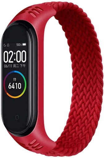Xiaomi Mi Band 3/4/5/6 nylon remen, crvena