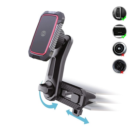 Forever MH auto držač (za ventilacijsku rešetku), magnetski auto držač za telefon (za ventilacijsku rešetku), crna