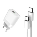 XO L64 PD 20W gyorstöltő (Fehér) – PD 20W + QC 3.0, USB-A + USB-C csatlakozó, Type-C kábellel