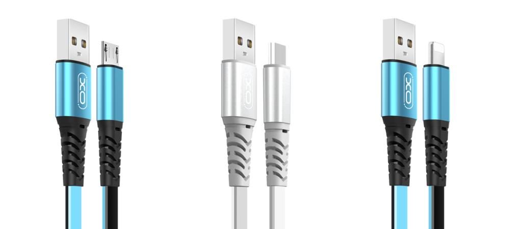 XO NB154 micro USB adatkábel (Kék) – 1 m, 2A