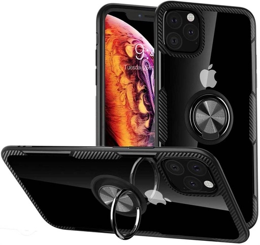 Apple iPhone 12/12 Pro carbon ring zaštitna maskica (Crna)