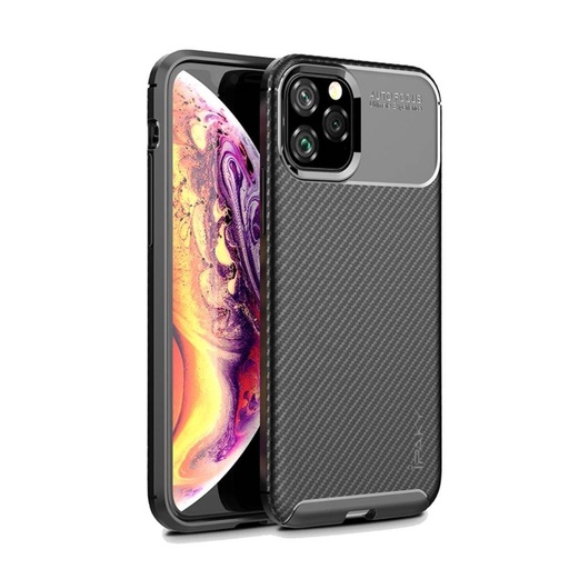 Apple iPhone 11 carbon fiber silikonski zaštitna maskica (Crna)
