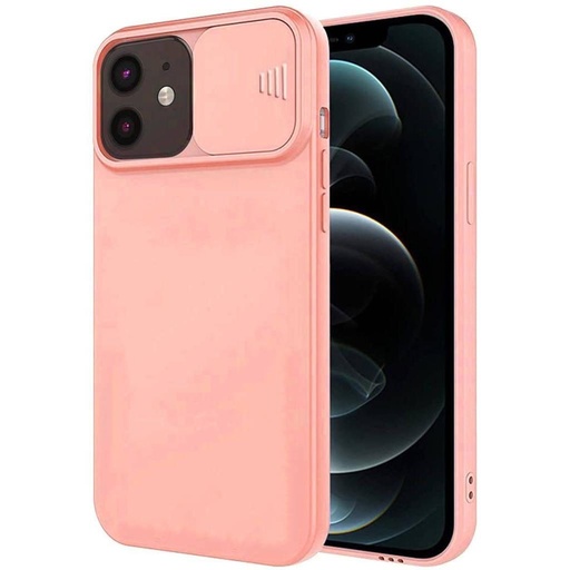Apple iPhone 12/12 Pro kamera sa zaštitom silikonski zaštitna maskica (Breskva)