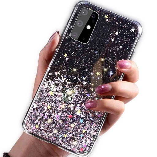 Apple iPhone 12/12 Pro sequins glue glitter sjajan silikonski zaštitna maskica (Crna)