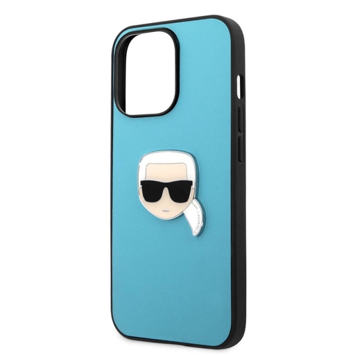 Apple iPhone 13 Pro Karl Lagerfeld PU Leather Karl Head futrola (Plava) – KLHCP13LPKMB