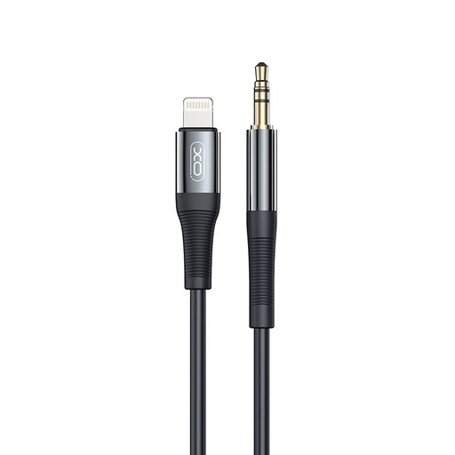 XO NB-R193A Lightning audio adapter (Crna) – 3.5 mm–Lightning, 1 m