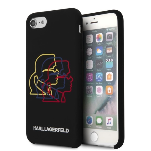 Apple iPhone 7/8/SE2020/SE2022 Karl Lagerfeld Liquid Glitter Gatsby futrola (Crna) – KLHCI8LGGKBK