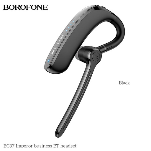 Borofone BC37 bluetooth headset, BT v5.0, 150 mAh baterija 20 sati poziv/glazba i 200 sat stanje pripravnosti vrijeme, crna