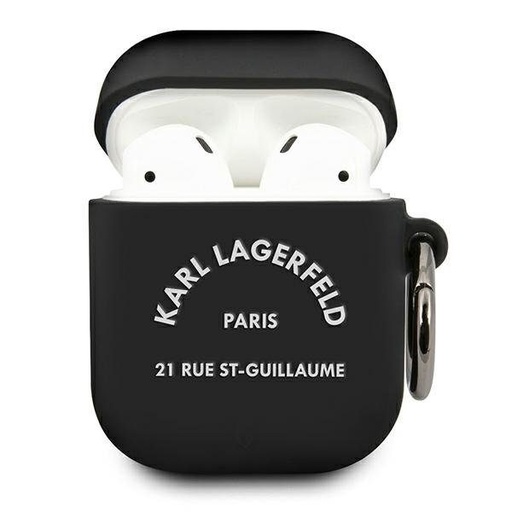 Apple AirPods 1/2 Karl Lagerfeld Rue St Guillaume futrola (Crna) – KLACA2SILRSGBK