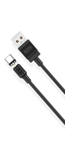 XO NB187 USB-C podatkovni kabel (Crna) – 1 m, 2.1A, PVC, magnetski priključak