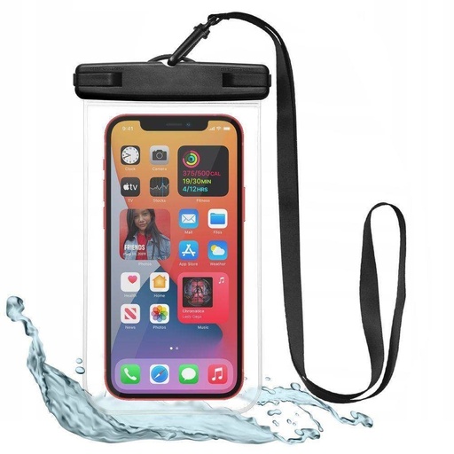 TECH PROTECT-Universal waterproof case vodootporan futrola, (Crno-prozirna)