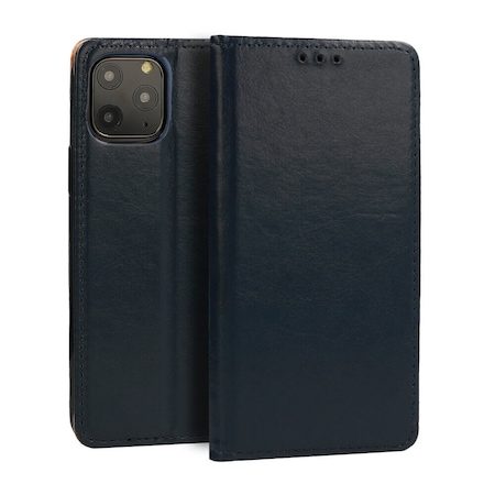 Samsung Galaxy A12 originalni koža preklopna futrola, (Plava)
