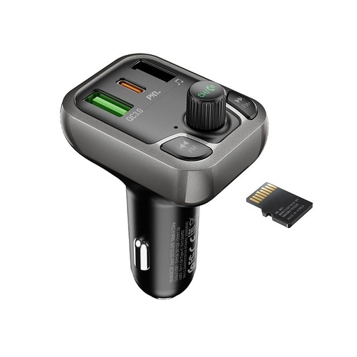 Borofone BC38 FM transmitter, crna