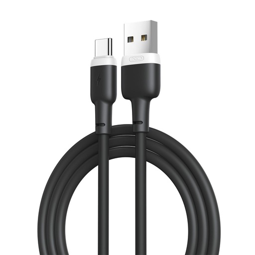 XO NB208 USB-C podatkovni kabel (Crna) – mekan silikonski obloga